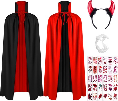 Schwarz rot umhang mit - umhang, kapuze