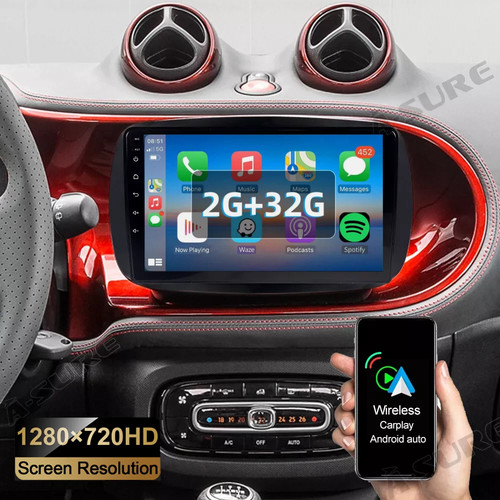 32gb autoradio für smart - 2+32gb,