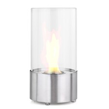 Bio Ethanol Kamin Edelstahl Ø15,5 cm Feuer Dekofeuer Dekokamin