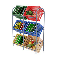 Getränkekistenregal Getränkeregal Kistenregal Kastenregal Metall Regal 6 Kästen