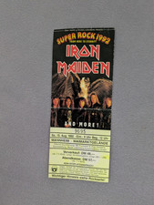Iron Maiden Super Rock 1992 Ticket