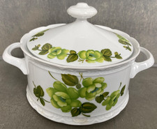 1 Schüssel mit Deckel Mitterteich Bavaria Grüne Rose - Porzellan - Top Zustand