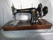 Antike Naumann Handkurbel-Querschiff-Nähmaschine ca. 1920–1930 – Sammlerstück