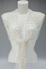 CREME ELFENBEIN NETZ SCHAL /