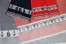 Kracht Geschirr-Trocken-Küchentuch Topflappen Nordseestrand Halbleinen Baumwolle