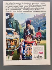 England Schottland Edinburgh Dudelsack Kilt 1969 Vintage Werbung Reklame
