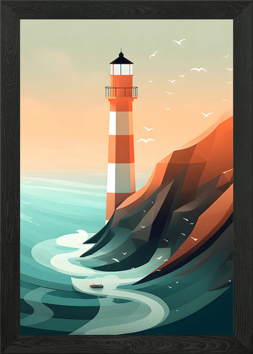 Schaukelnde wellen leuchtturm - schaukelnde,