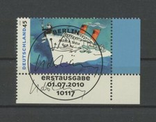 BRD BRIEFMARKE 2010 UDO LINDENBERG ANDREA DORIA SCHIFF ECKRAND ESStpl. 'm3430