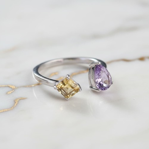 Amethyst citrin offener - citrin,