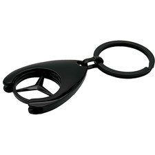 Original Mercedes-Benz Schlüsselanhänger mit Einkaufschip – Schwarz