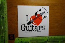 Alter Aufkleber Musik Instrumente Gitarren I LIKE GUITARS Dieter Hopf C. Hellweg