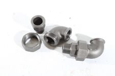 1 x Winkelverschraubung Bogen 90° 3/4" IG-IG schwarz flach dichtend Winkel