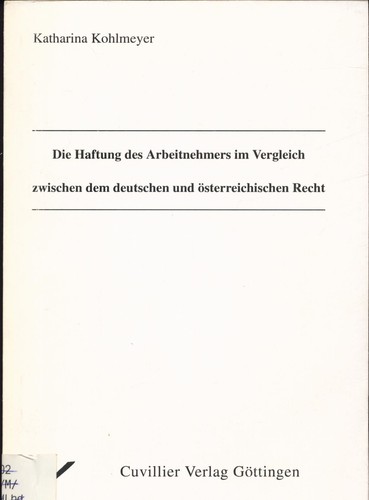 Die haftung des arbeitnehmers - die,