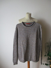 Signum Herren Pullover Gr. M beige-blau meliert langarm Baumwolle wie neu