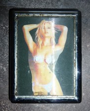 Zigarettenetui mit Pinup Girl - Bikini Mädchen Frau 70er Jahre
