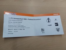 Used Sammler Ticket DFB Pokal 2025/26 1.FC Schweinfurt 05 vs Fortuna Düsseldorf