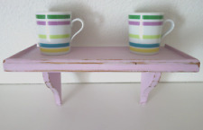 Altes Wandregal Wandboard Konsole Holz rosa Shabby Chic Landhaus Vintage 37x18