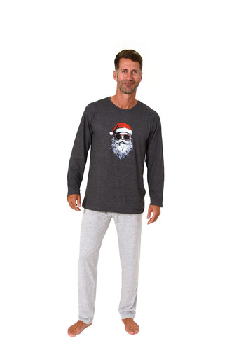 Herren schlafanzug mit santa - herren,