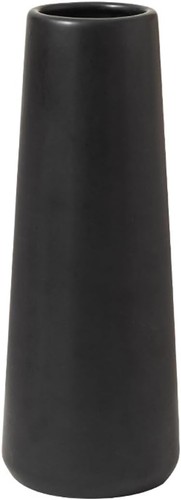Keramik vase schwarz matt - vase,