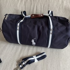 POLO RALPH LAUREN Gym Bag Weekender Reise Tasche Neu Navy Logo Canvas Schuhfach