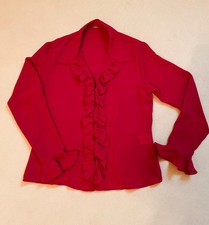 Chiffon Bluse Gr. 38/40 rot