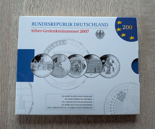 Brd silber gedenkmünzenset - brd, silber-gedenkmünzenset