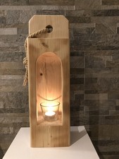 Windlicht Laterne Altholz 46cm Holzbalken Skulptur Unikat Lampe Handmade