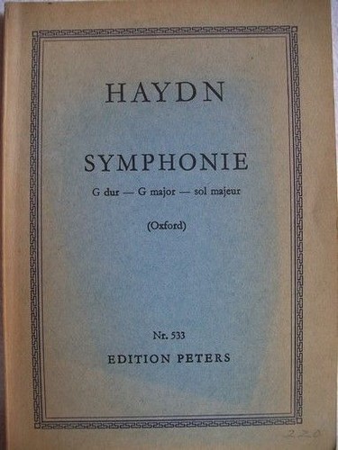 Haydn symphonie dur g - symphonie,