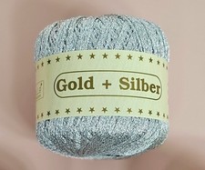 25g Gold + Silber Häkelgarn