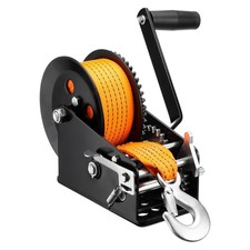 GEARMONSTER Handseilwinde Seilwinde mit 10m Polyester-Gurtband, 1134kg/2500LBS