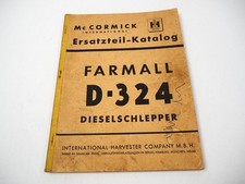 Mc Cormick D-324 Farmall Schlepper Ersatzteilkatalog Ersatzteilliste 1956