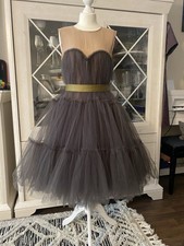 Design Seiden Abend/ Ball/ Tüll Kleid in Gr. 34 Neu