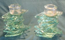 2 Kerzenständer Glas von LEONARDO -Designerstücke und sehr dekorativ-