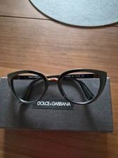 Dolce & Gabbana Brille Damen rund oval  Schwarz Gold DG 3262