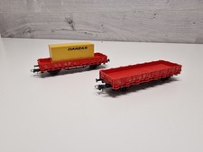 Roco H0 Offener Flachwagen 2stück In Rot