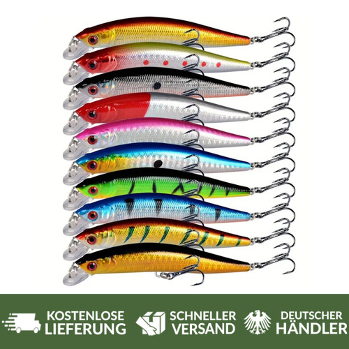 10x wobbler köder 10cm - 10x,