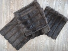Kissenhüllen Fake Fur braun Handmade unbenutzt Nerz Kunstpelz