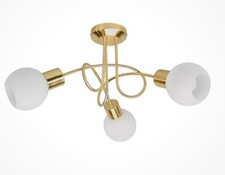 Decken leuchte messing 3 armig 