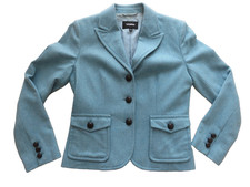 Yorn Damen Business Jacke Kostüm - hellblau - 90% Wolle - DE 38