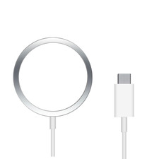 MagSafe Charger 15W Pad magnetisches Schnellladegerät für iPhone 16 Pro Max Weiß