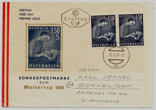 österreich 1958 ersttagsbrief - Österreich,