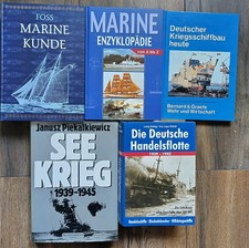 5 Bücher Marinekunde, Seekrieg, Kriegsschiffbau, Handelsflotte