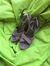 Buffalo London Wedges High Heels stylische Sandalette 39 Braun Faux Leder