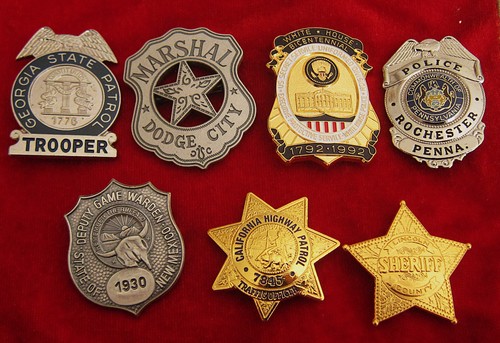 Obsolete police badges - obsolete,