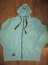 schöne Herren Jacke Sweatjacke mit Kapuze CAMP DAVID Gr. 3XL new aqua türkis TOP