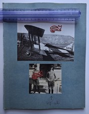 Originalfoto 1.WK Flieger Luftaufklärung Offizier Doppeldecker Tropenhelm EK