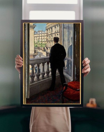Junger mann fenster 1876 - mann,