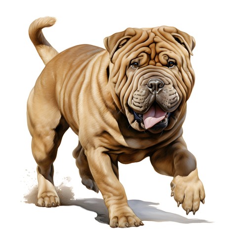 Sticker shar pei - 5x, shar-pei