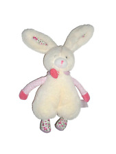 WIE NEU * Doudou et Compagnie D&C Hase Häschen beige weiß rosa Stofftier Plüsch