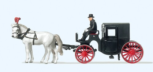 Preiser figuren 87 droschke - , 1:87